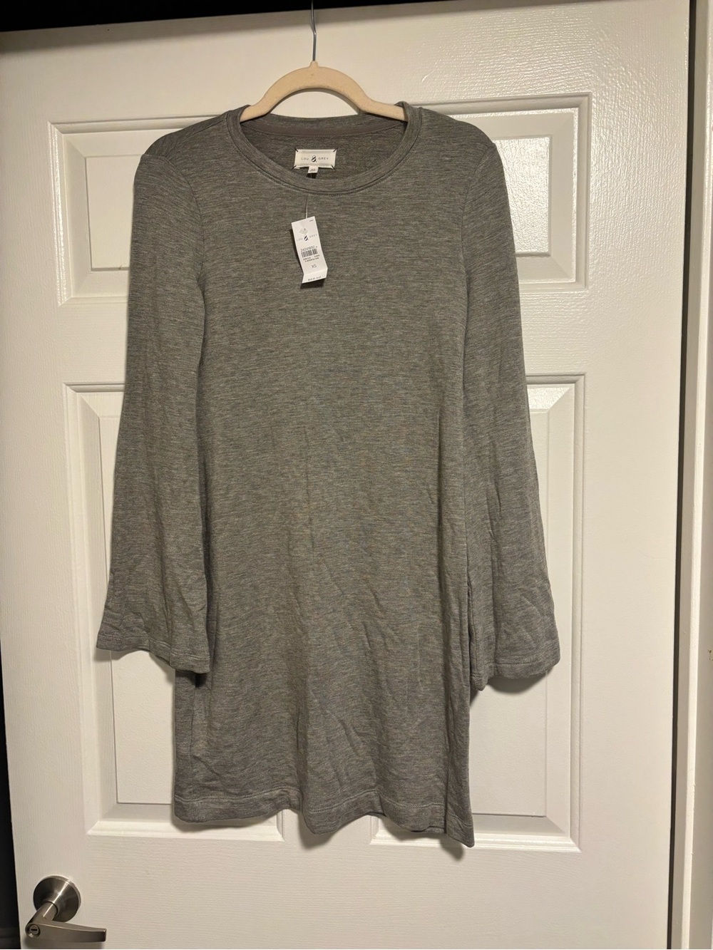 Lou & Grey Heather Gray Crewneck Sweatshirt Dress